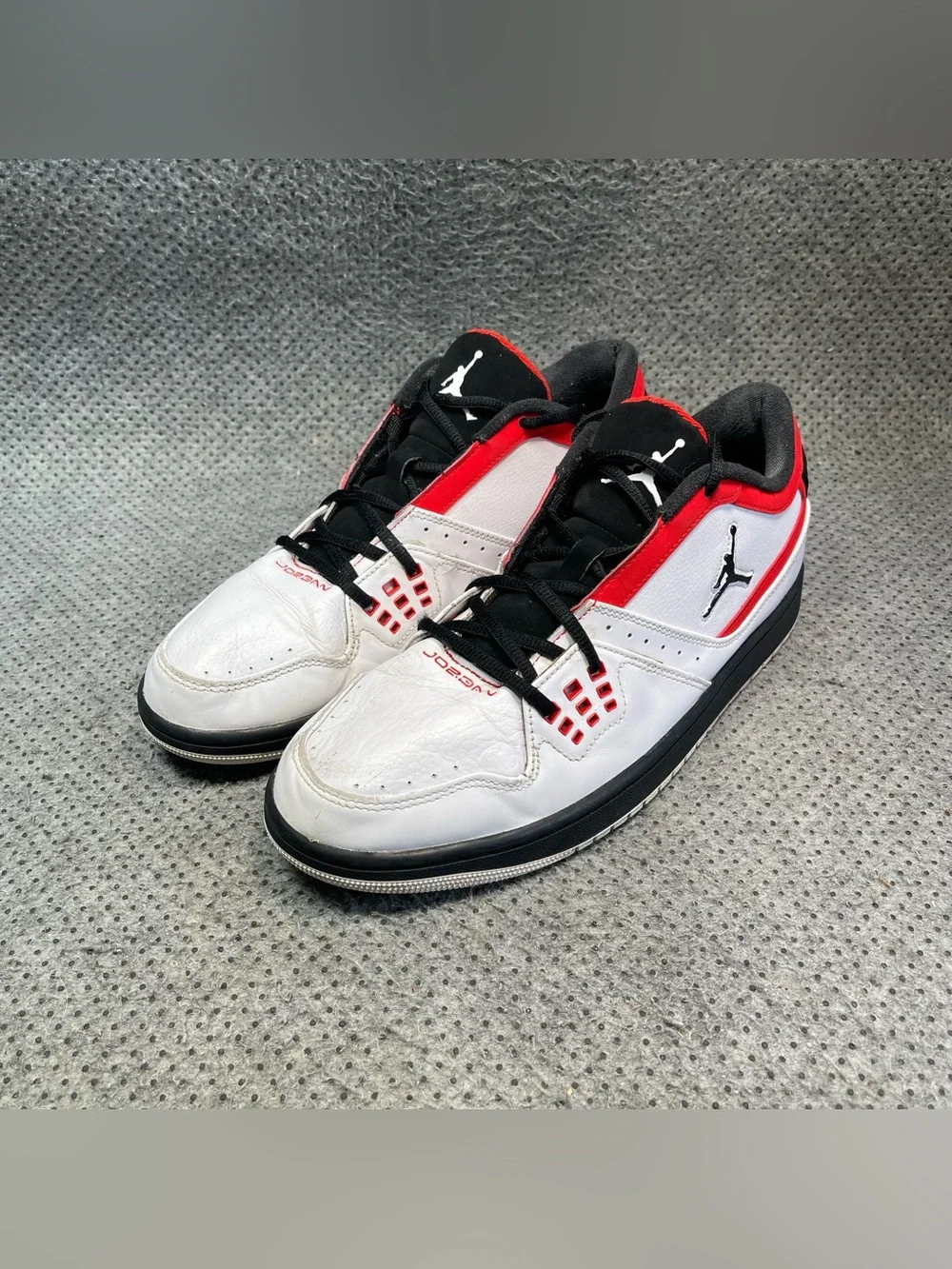 Jordan 1 Flight Low White Leather Shoes Size 12 Men’s